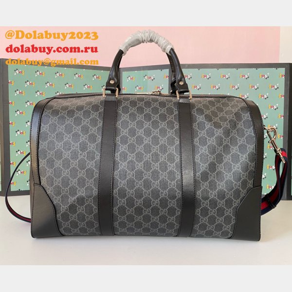 AAA+ On Sale Gucci 474131 GG Black carry-on duffle Bag