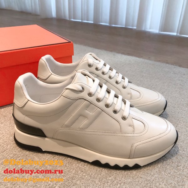 Wholesale Sneakers Leer Wit Hermes 1:1 Mirror Shoes