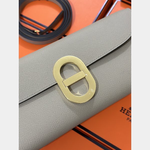 Fake Hermes  D Ancre to go clutch Epsom bag