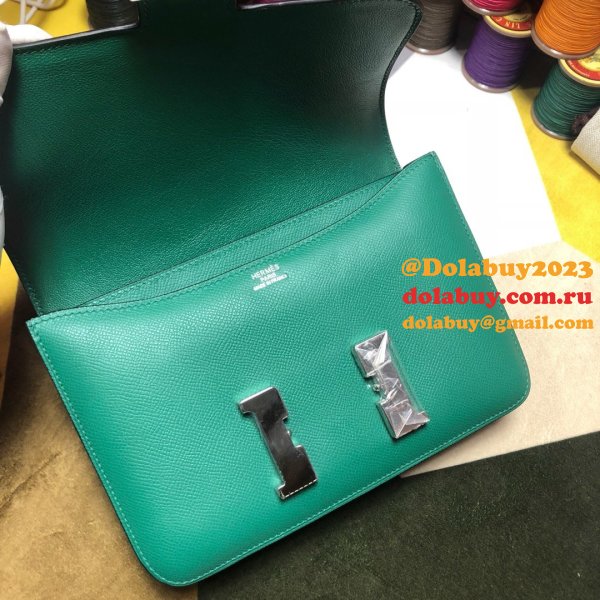 Hermes Constance Bag 23cm Epsom Leather Green Top Quality