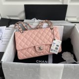 CC Copy 25.5CM Classic Flap Bag Caviar Leather A01112 Pink