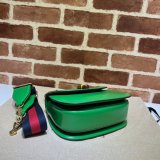 Fashion Gucci Copy 675797 Small top handle pink/green bag with Bamboo