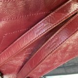 Copy YSL NIKI red shopping bag in crinkled vintage leather