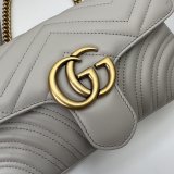 Grey GG Marmont 446744 Mini Matelassé Gucci Copys Bag