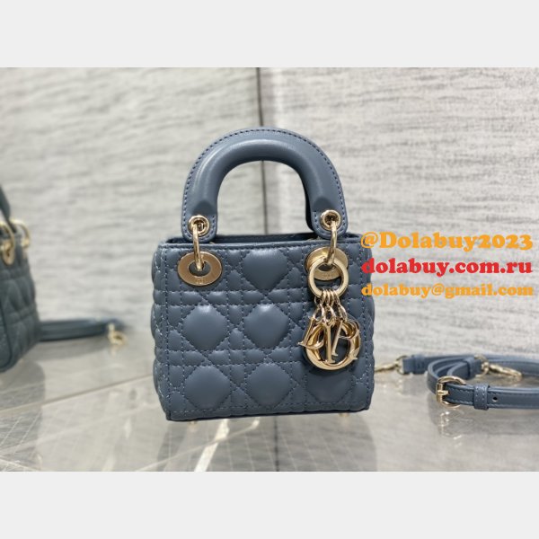 Luxury Fashion Dior Micro Lady 1:1 Mirror 12CM Bag