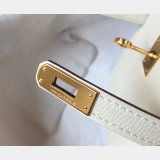 Knockoff Hermes Mini Kelly Handbag Epsom leather Off white