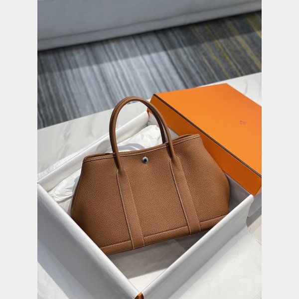 Hermes Garden Party Brown Designer Luxury Handbags