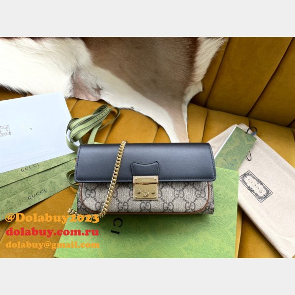 Buy Best Gucci AAA+ 658226 Padlock 2021 New Black/White Handbag