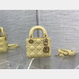 Luxury Fashion Dior Micro Lady 1:1 Mirror 12CM Bag