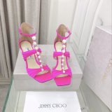 Suede Sandals Aura 95 Luxury Jimmy Choo Heel: 8.5 cm Shoes