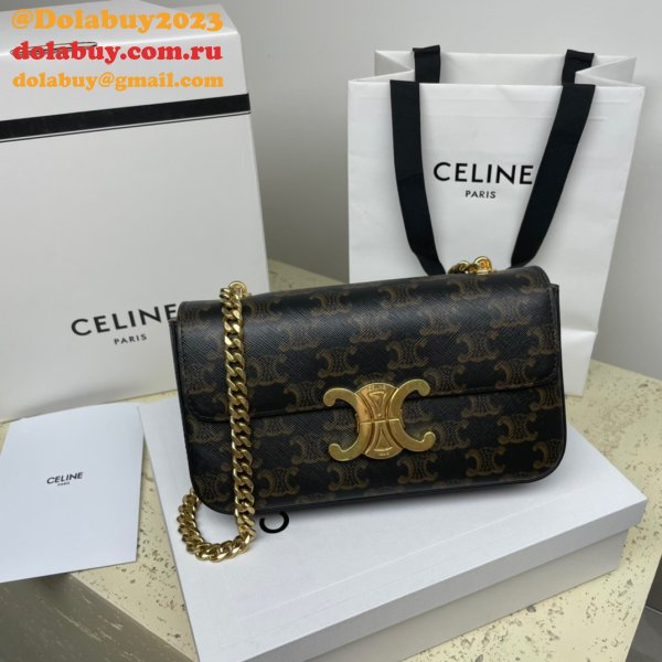 Fake CELINE RIOMPHE 20.5CM chain bag