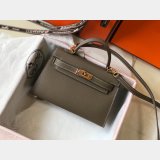 7 Star Hermes Mini Kelly Epsom leather Earthy Gray Bags