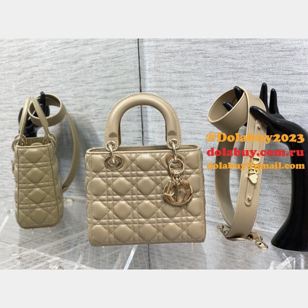 Designer DIOR LADY 17/20CM BAG LAMBSKIN