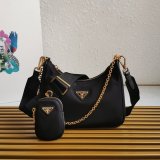 Prada Duplicate Nylon Hobo 1BH204 Knock Off Designer Bag