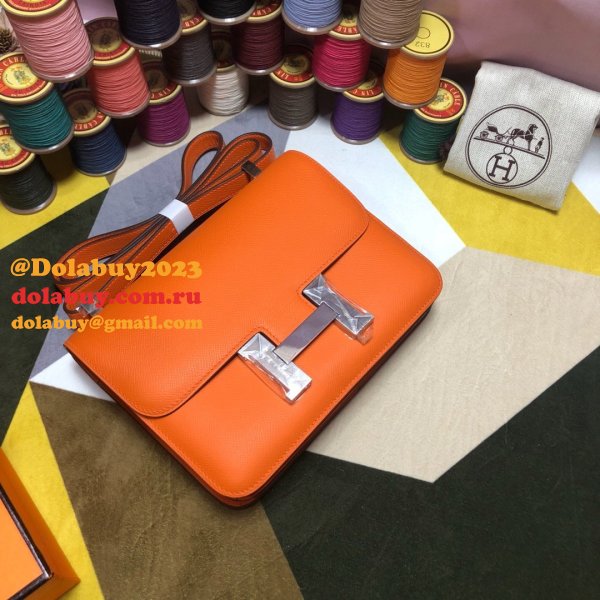 Hermes Constance Bag 23cm Epsom Leather Orange Replica