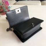 High Quality CC Le Boy 7 Star Best Black Bags lambksin 20cm