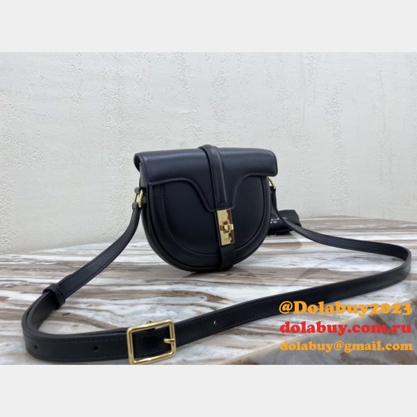 Celine High Quality bag Small Besace 16 Bag Black satinated calfskin