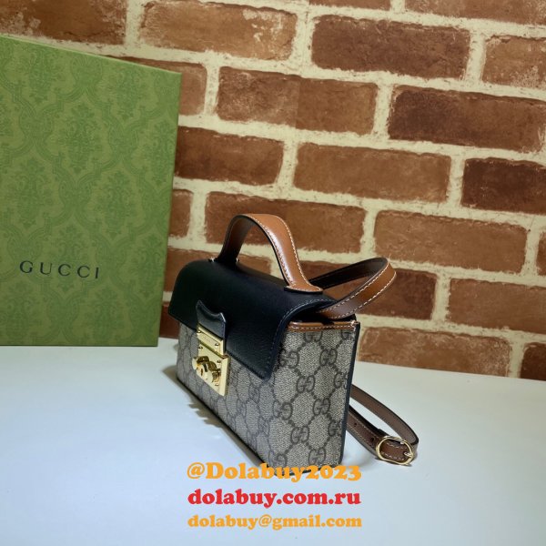 Gucci Designer 7 Star 652683 Padlock mini bag GG Supreme Cheap