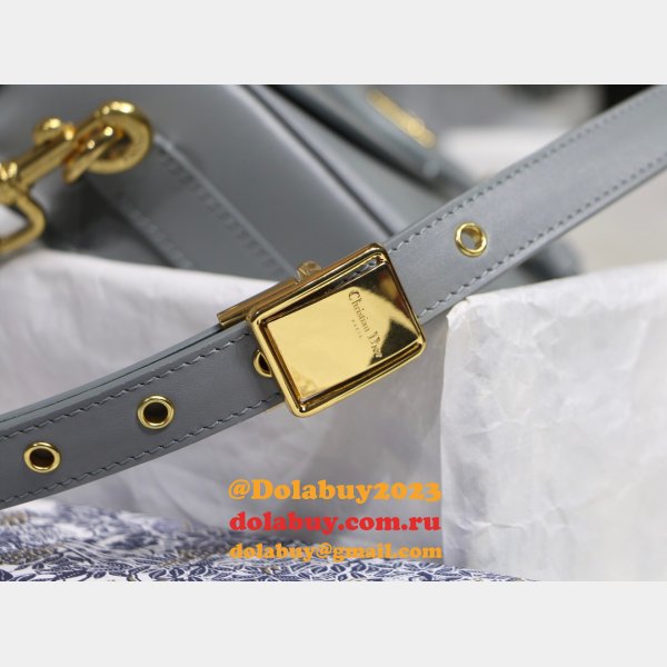 Best 1:1 Mirror Dior Bobby Bag Gray Box Calfskin