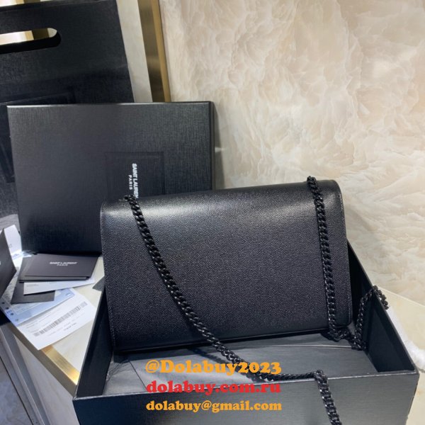 Duplicate SAINT LAURENT KATE BAG 5868006 BLACK ON BLACK