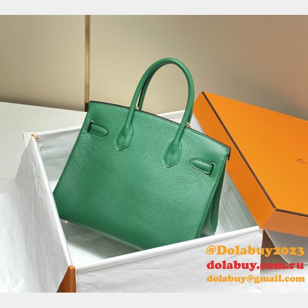 HERMES BIRKIN 25CM HALF HUMAN HANDMADE STICHING Replica