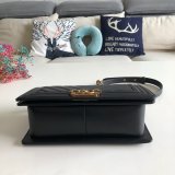 UK CC V Le Boy Top Quality Fashion Black Bags Lambskin 25cm