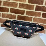 AAA Handbag Gucci Knockoff 675181 Black Bestiary belt bag with bees