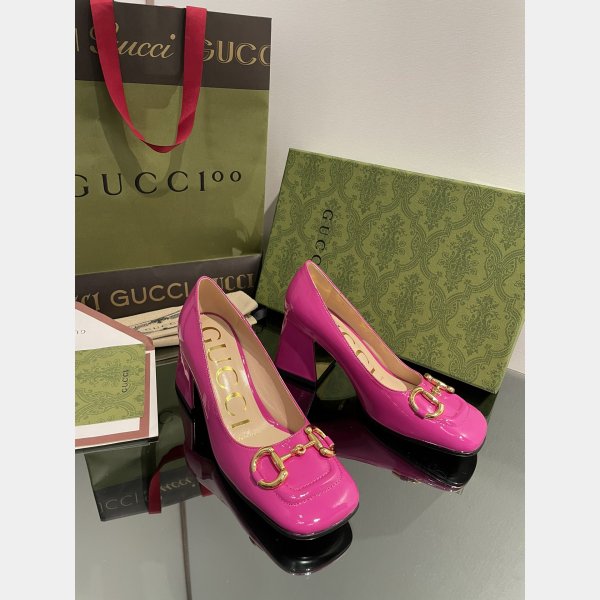 Pump Patent Heels Ballet Flat Horsebit Fashion Gucci Shoes