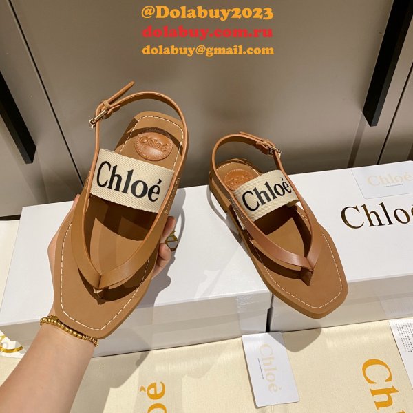 Designer Slippers Dupe AAAAA Knockoff Chloe Flip Flops