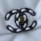 Best Fake Lambskin Gold-Tone AS1160 White/Black 19 Handbags Online Sale