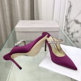 Bing 100 Embellished Satin High Heel Mules High Quality bag Jimmy Choo Shoes