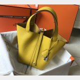 Designer Hermes Picotin Bags 18/22CM Silver Copy Best Online