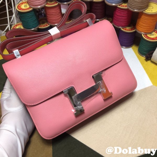 Hermes Constance Bag 23cm Epsom Leather Pink Replica