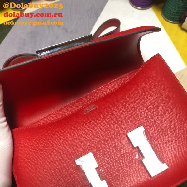 Hermes Constance Bag 23cm Epsom Leather Red Best