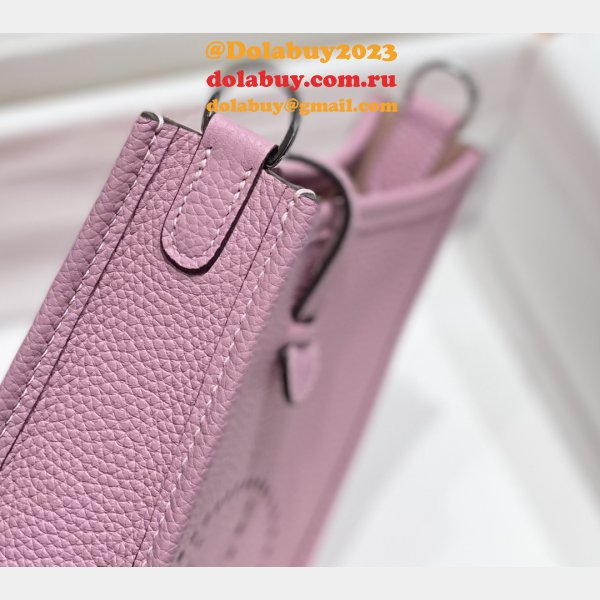 Hermes Knockoff Mini Evelyne TPM Bag Pink