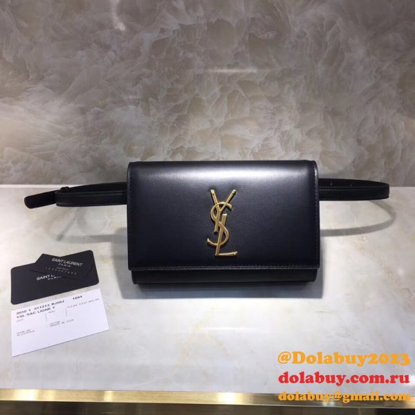 Fakes YSL Saint Laurent Waist Pack Fanny Pack Black Belt Bag