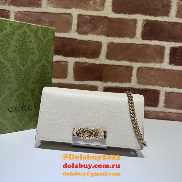 Chain Wallet Gucci Top Quality Interlocking G Python 746056 Bag