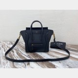 Celine Perfect Navy blue Luggage plain calfskin portable