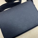 Gucci Wholesale GG Crossbody Rubber-effect 775097 Black Bag