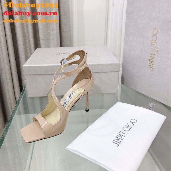 Azia 110 Patent Leather Sandal Inspired Jimmy Choo Heel: 8.5 cm Shoes