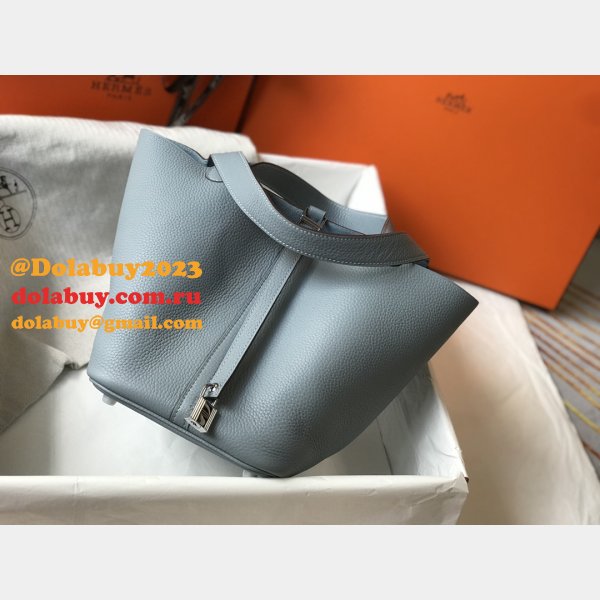 Designer Hermes Picotin Bags 18/22CM Silver Copy Best Online