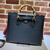 Wholesale Gucci Diana tote bag 678842 blue/black leather from china