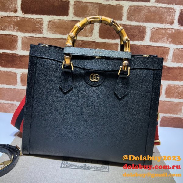 Wholesale Gucci Diana tote bag 678842 blue/black leather from china