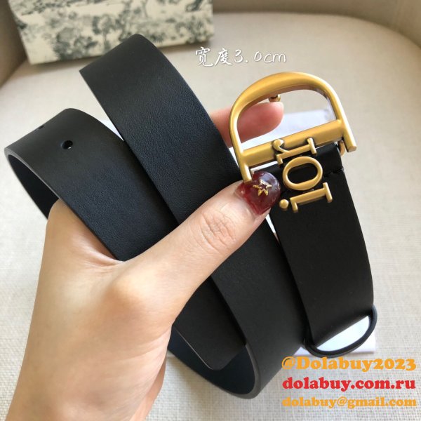 High Quality Christian Dior AAA Belts red/black/brown 30mm 1:1 Mirror