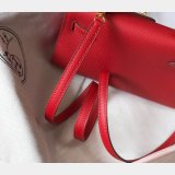 Designer Hermes Red Mini Kelly Handbag Epsom leather