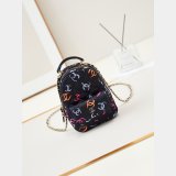 Top Quality 24Cmini caviar leather women backpack AP3753