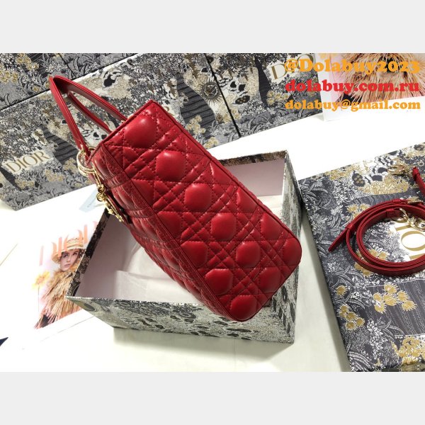 High Quality bag Duplicate dior lady lambskin 32CM HANDBAG