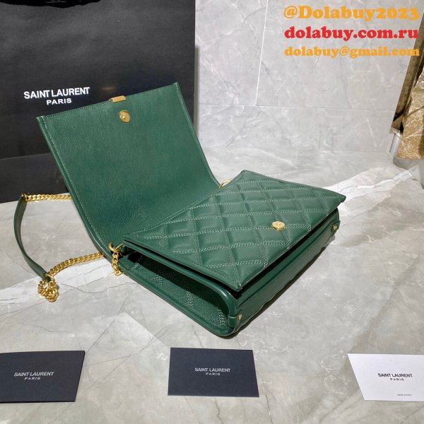 Duplicates Saint Laurent Becky Large chain bag in quilted lambskin