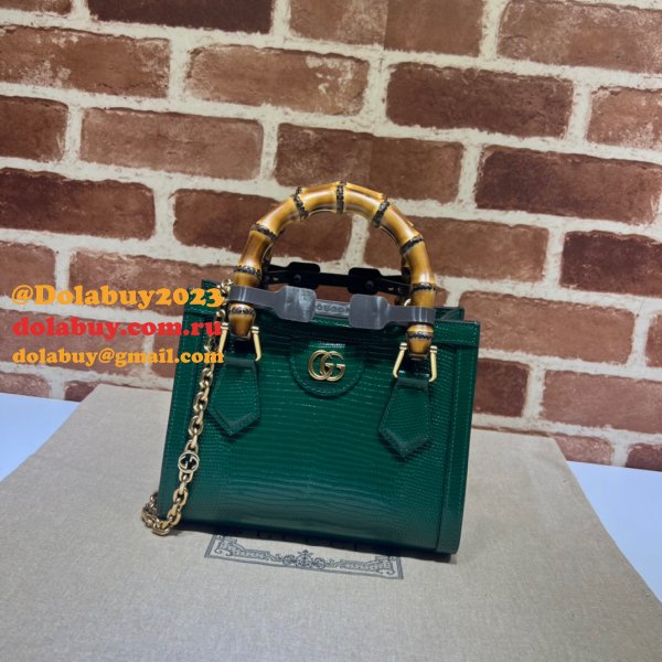 AAA Quality Fake Gucci Diana lizard 675800 bag