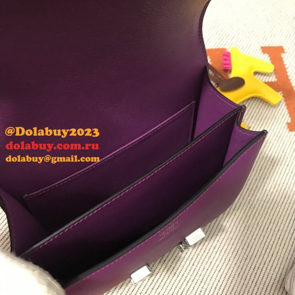 Hermes Constance Bag 18cm Epsom Leather Purple Wholesale